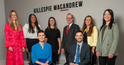 Gillespie Macandrew appoints five newly qualified solicitors