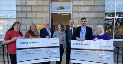 Gillespie Macandrew donates £40,000 to its charity partners